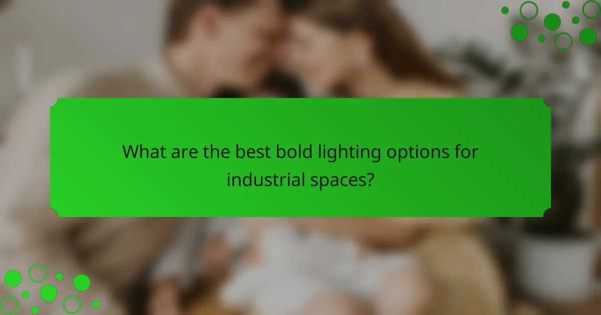 What are the best bold lighting options for industrial spaces?